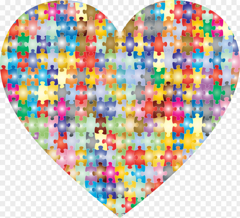 Colorful Christmas Tree Jigsaw Puzzles Heart Clip Art PNG