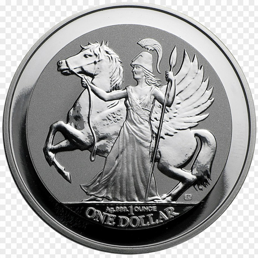 Pegasus British Virgin Islands Proof Coinage Silver Ounce PNG