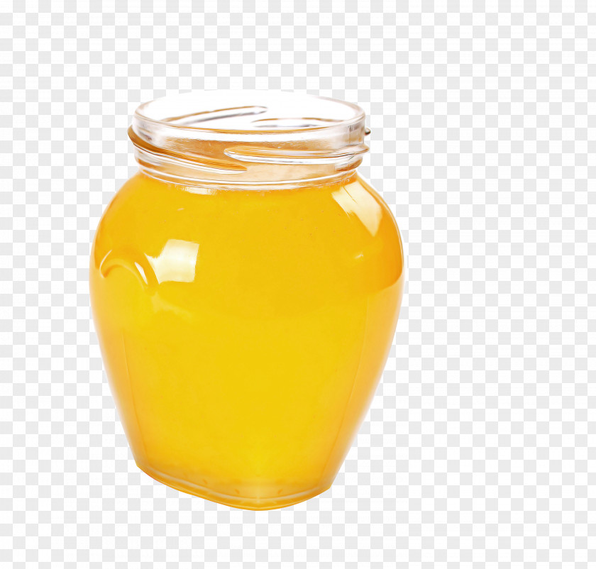 Syrup Food Yellow Honey Mason Jar Juice Drink PNG