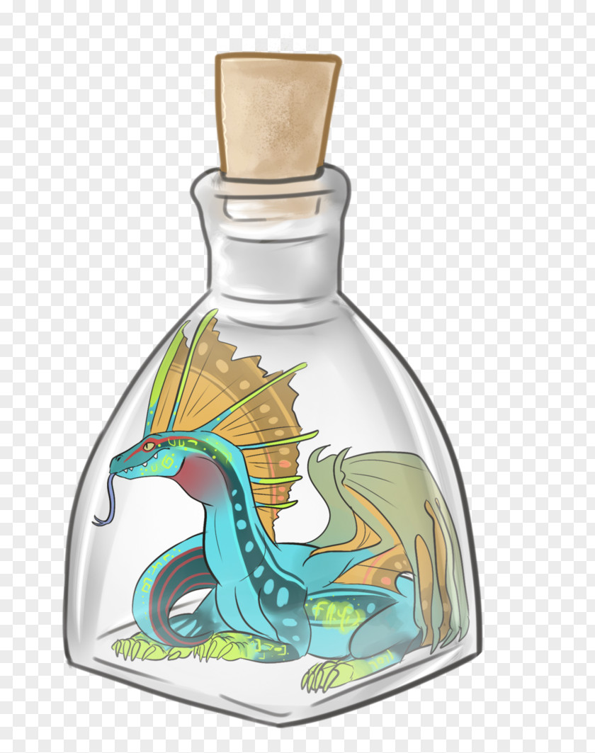 A Brief Expression Art Glass Bottle Commission PNG