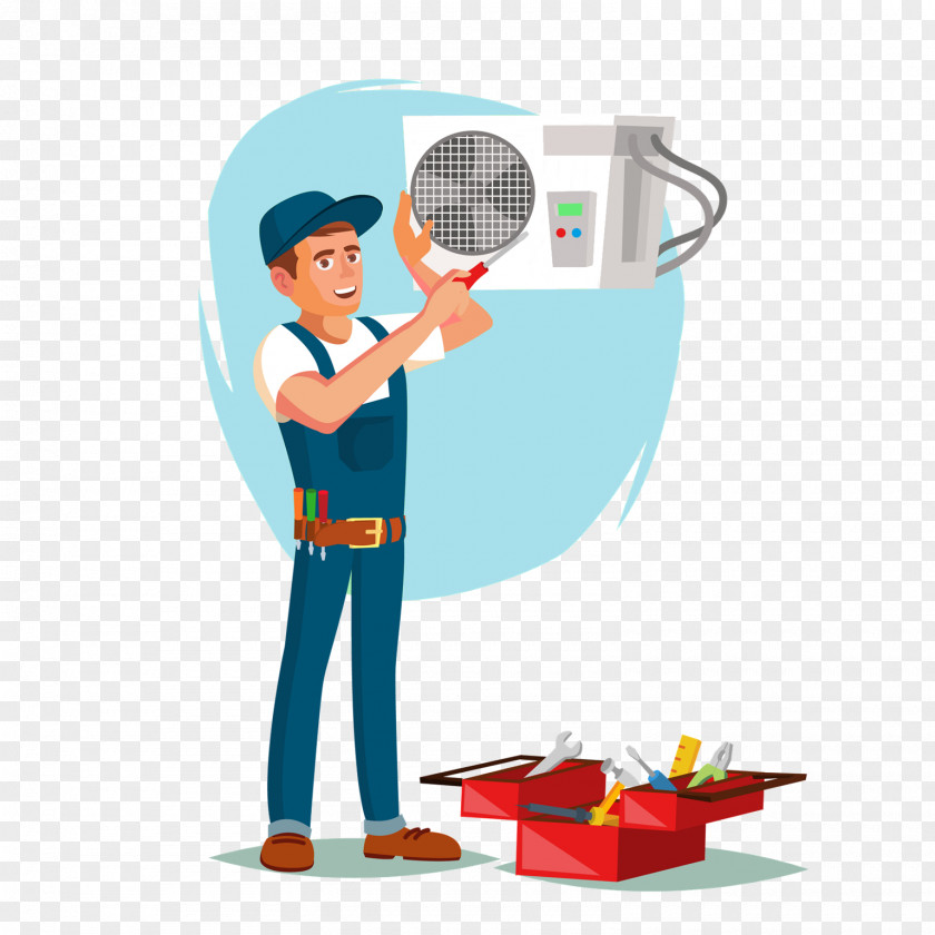 Air Conditioning Technician Vector Graphics Royalty-free HVAC Clip Art PNG