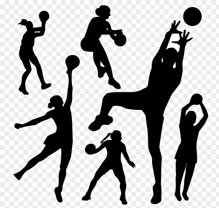 People Sport File Netball Silhouette Illustration PNG