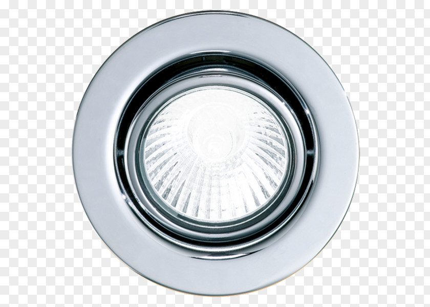 Chrome Finish Recessed Light Fixture Lighting Bi-pin Lamp Base PNG