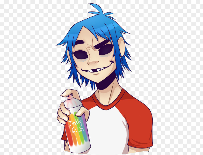 The World Spray 2-D Gorillaz Noodle Drawing Murdoc Niccals PNG