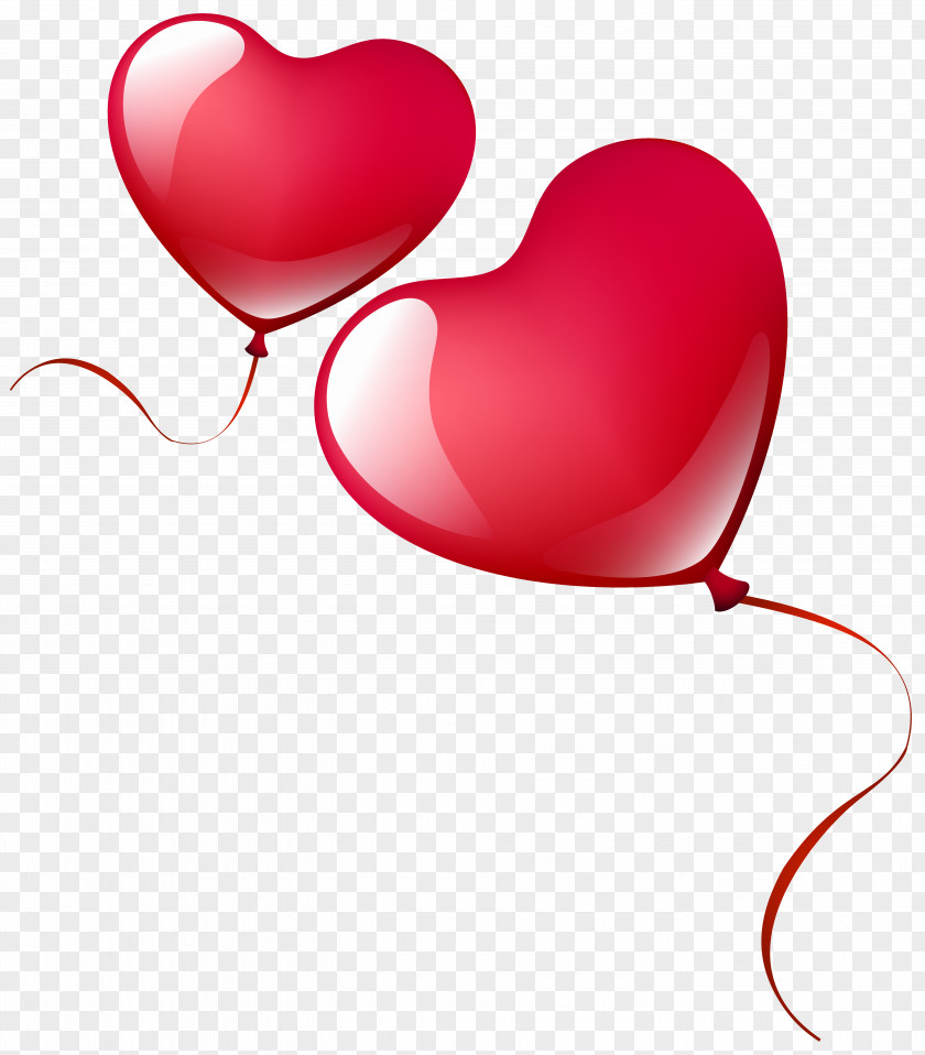 Valentine's Day Heart Balloon Clip Art PNG