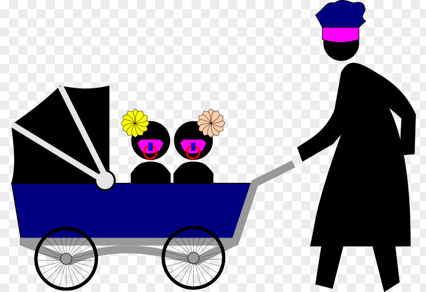 Carriage Baby Transport Child Woman Clip Art PNG