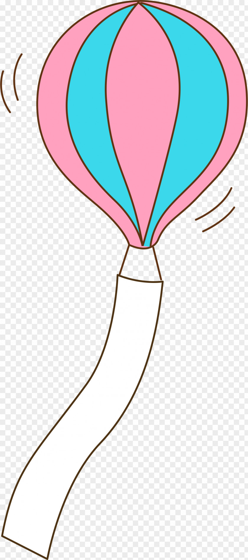 Cartoon Hot Air Balloon Banner PNG