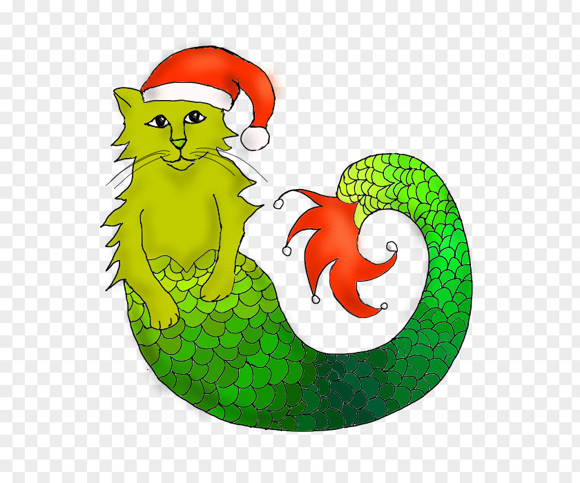 Cat Cartoon Christmas Ornament Character PNG