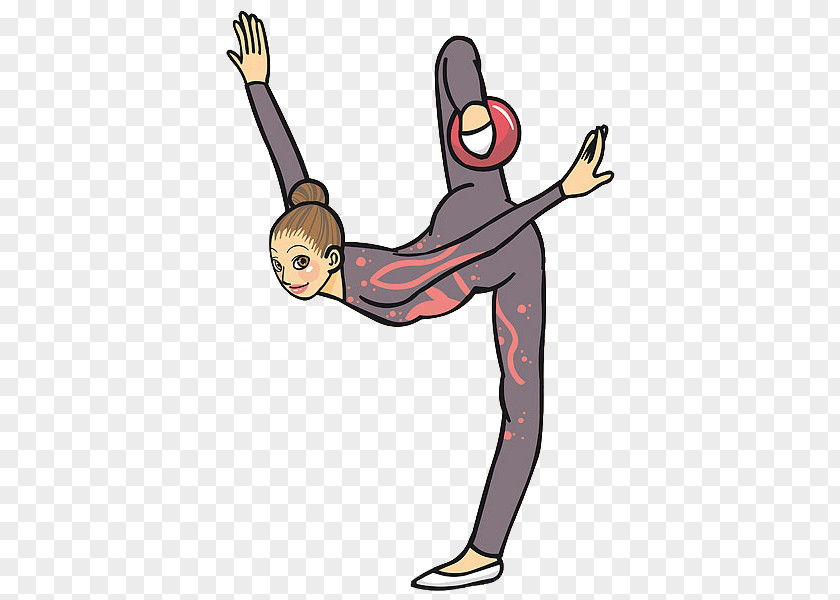 Drill Woman Gymnastics Cartoon Drawing Clip Art PNG