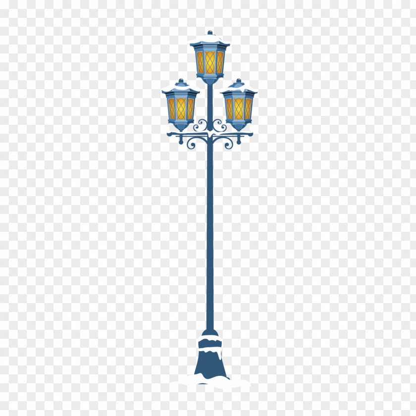 Lit With Streetlights Snow Fall Street Light Icon PNG