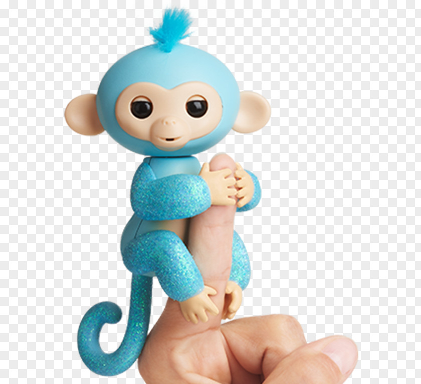 Monkey WowWee Fingerlings Turquoise Toy PNG