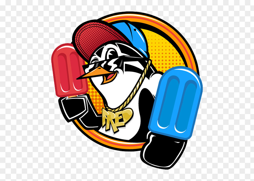 Penguin Popsicles Cartoon Typography PNG
