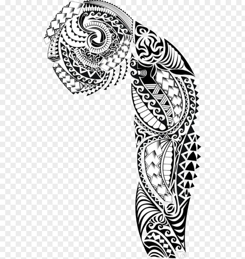 Polynesia Sleeve Tattoo Mu0101ori People Tu0101 Moko PNG tattoo people moko, Chest HD, black and white abstract sleeve clipart PNG
