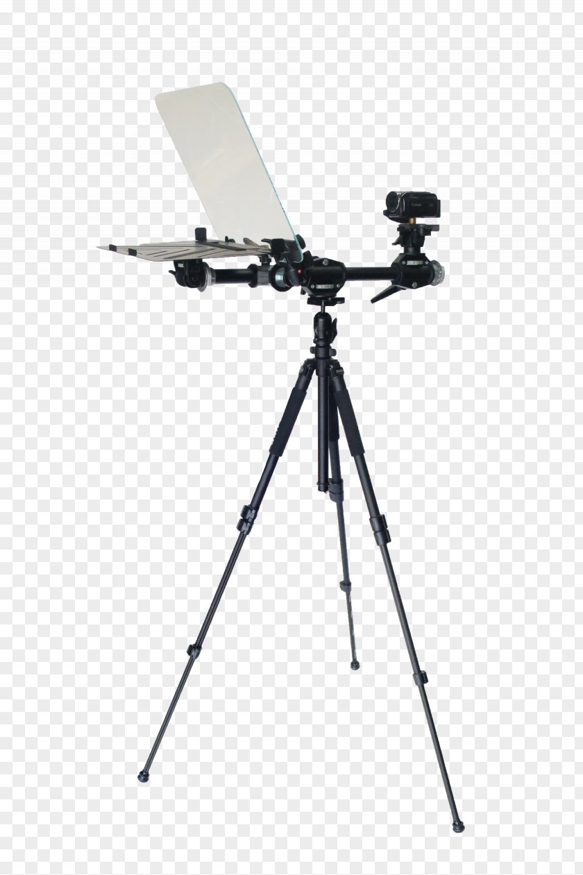 Tripod Camera Teleprompter One-way Mirror Beam Splitter Glass PNG