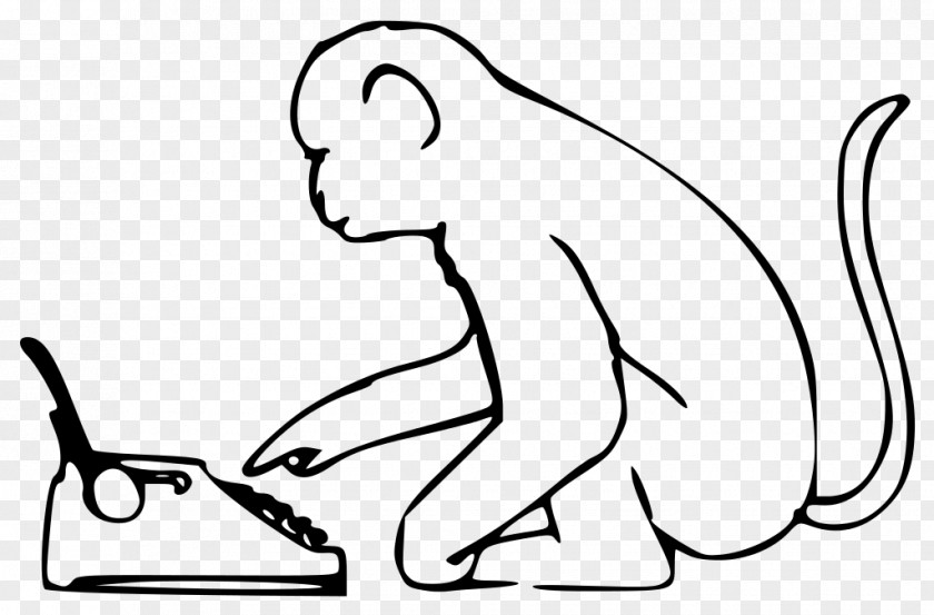 Typing Pictures Infinite Monkey Theorem The Cage Clip Art PNG