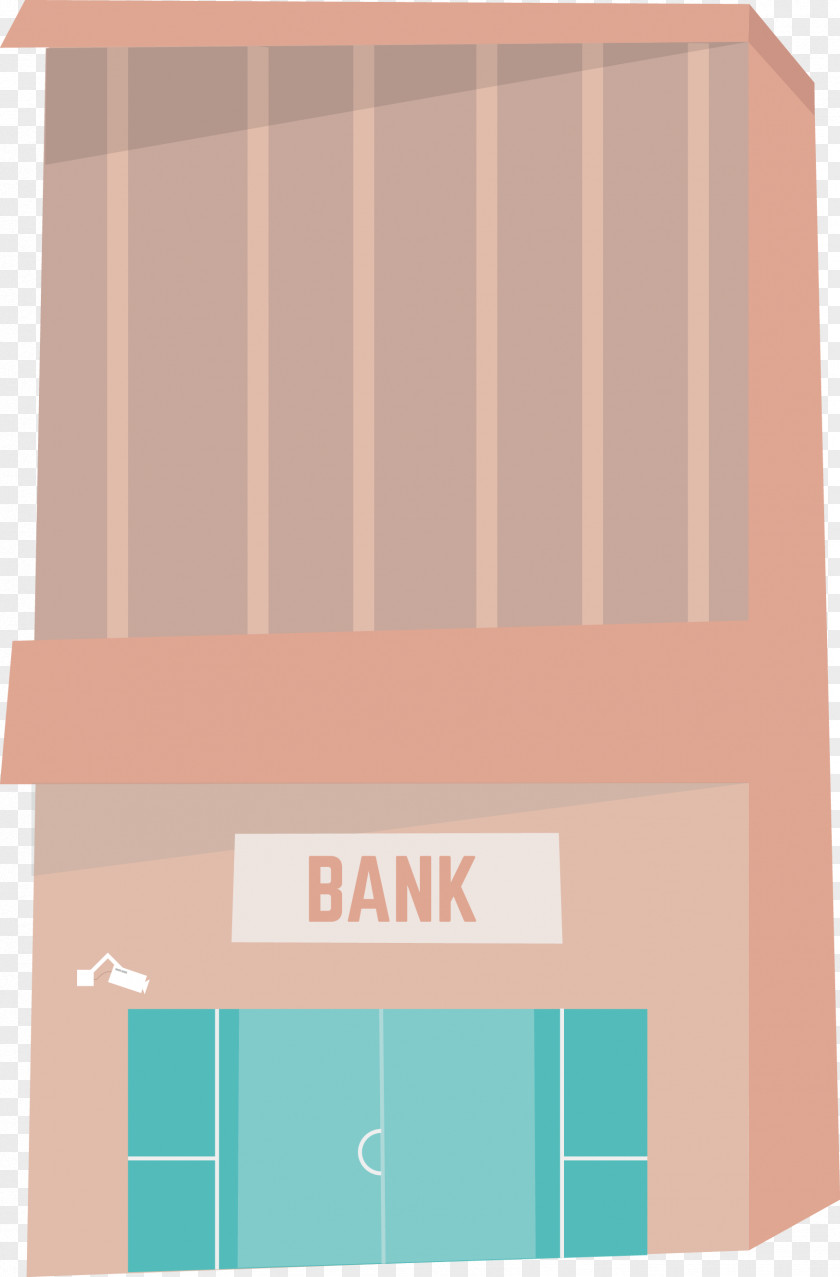 Vector Bank Flat Design Vecteur PNG