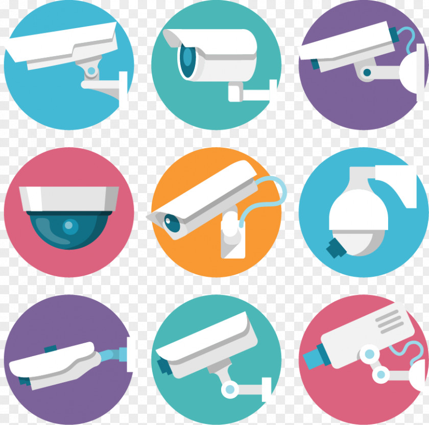 Vector Camera Collection Pattern Webcam Closed-circuit Television Surveillance Icon PNG