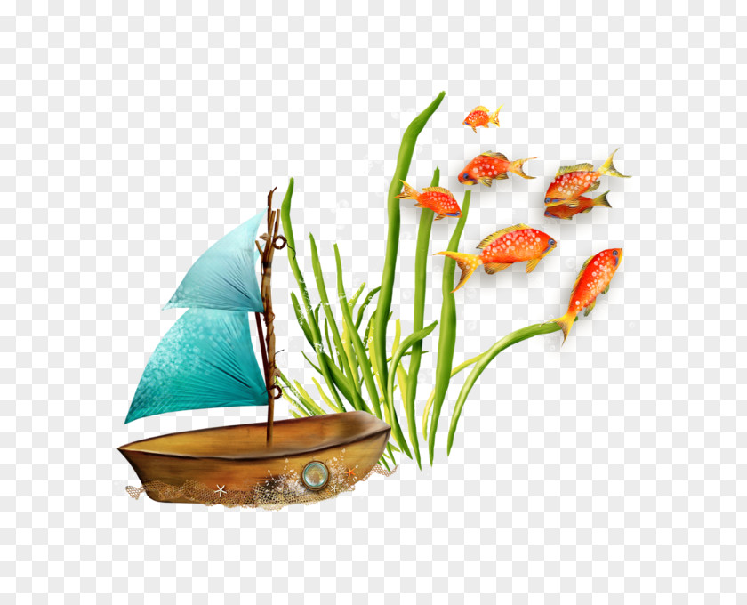 Boat And Fish Shark Clip Art PNG