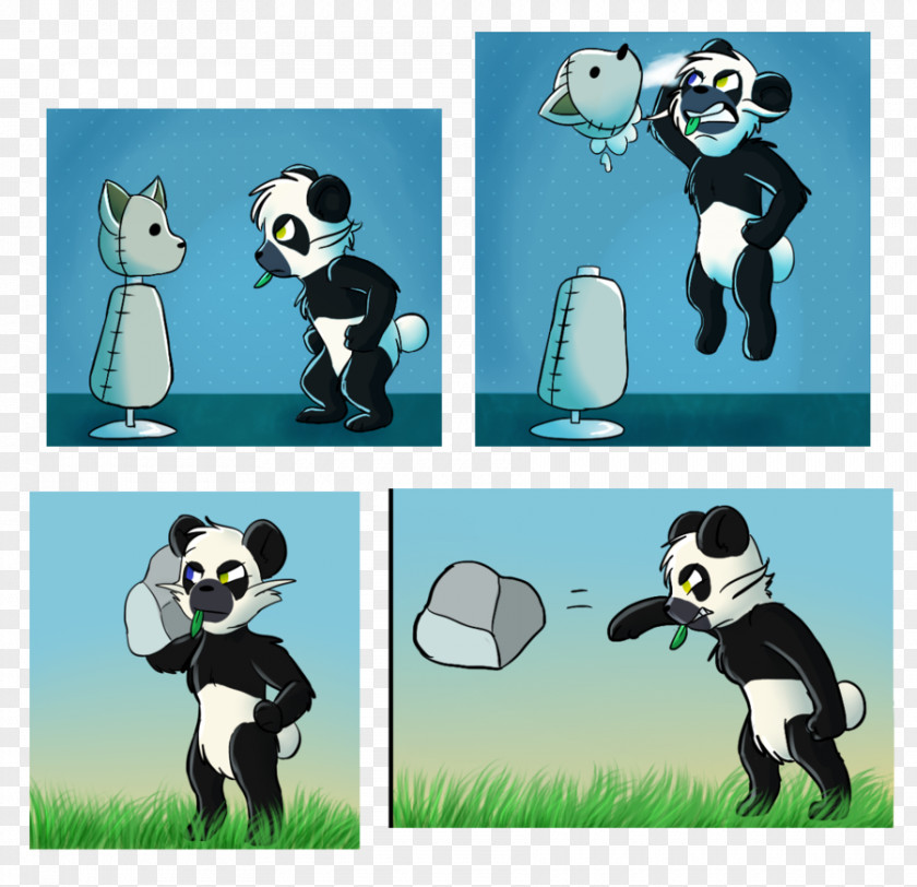 Liu Bei Giant Panda Technology Sticker Animated Cartoon Font PNG