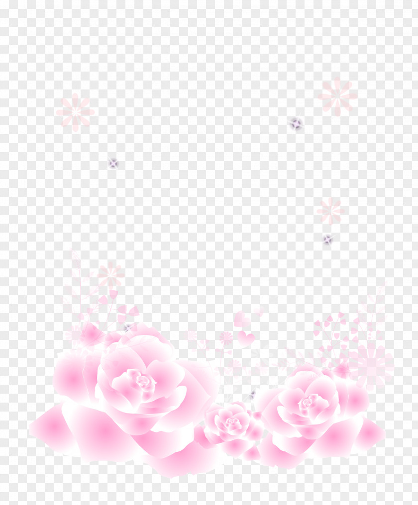 Romantic Fantasy Floral Background Download PNG