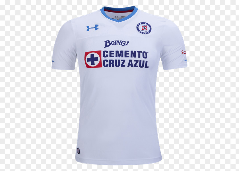T-shirt Cruz Azul 2017–18 Liga MX Season Estadio Jersey PNG