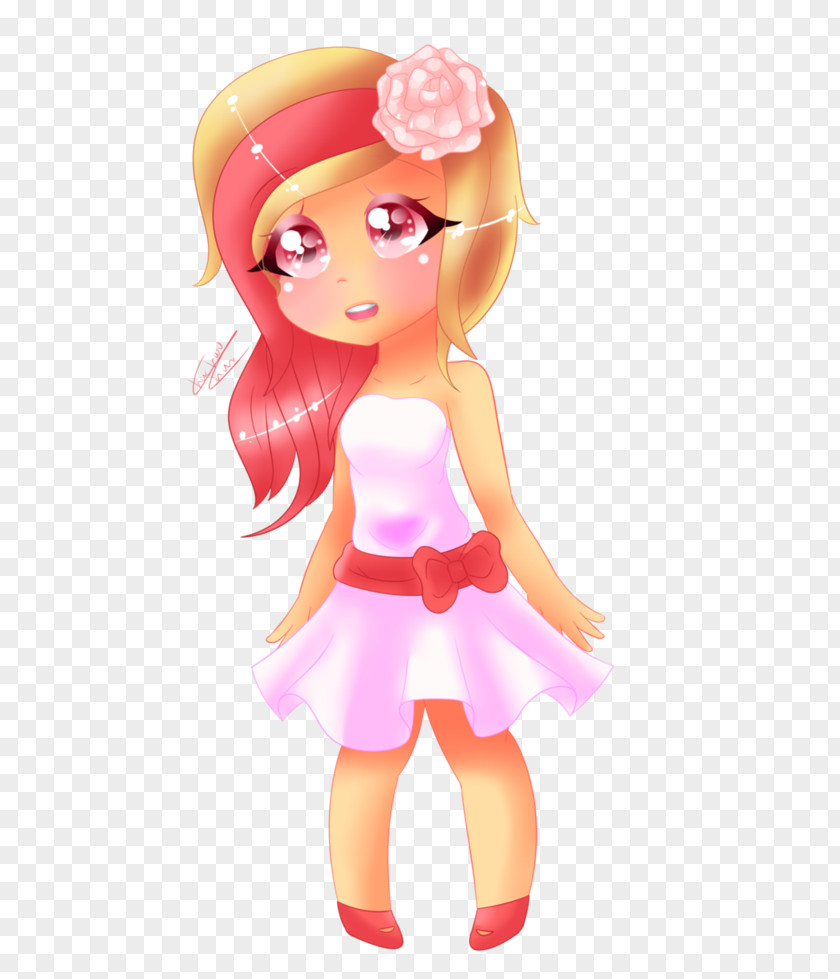 Twinkle Brown Hair Pink M RTV Character Barbie PNG