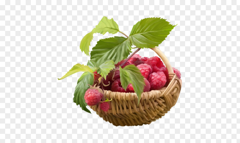 A Basket Of Raspberry PNG