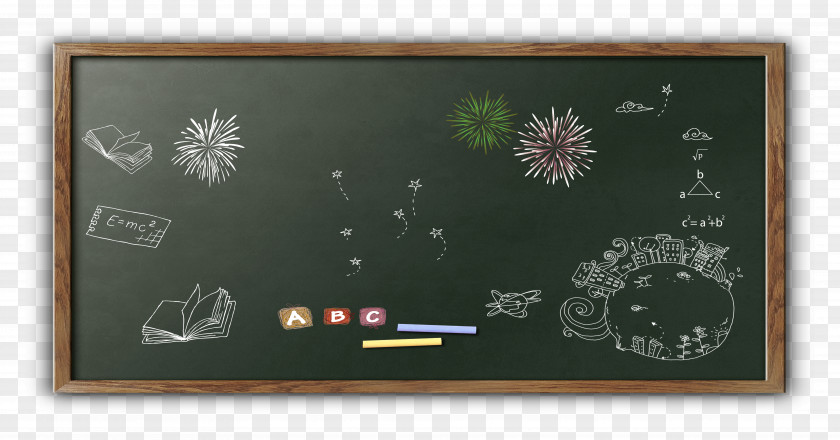 Blackboard Chalk Fireworks Classroom PNG