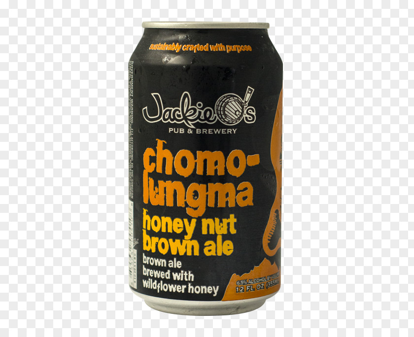 Canned Honey Beer Brown Ale Mount Everest Jackie O's Brewpub PNG