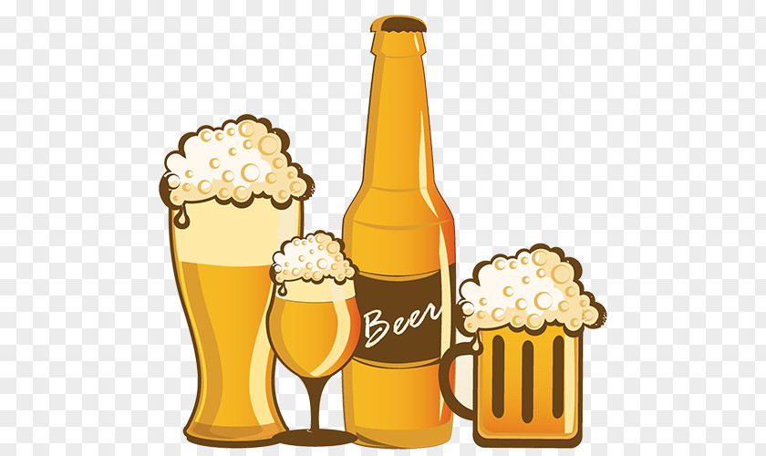 Cartoon Beer Mug Champagne Bottle Tea Stock Photography PNG