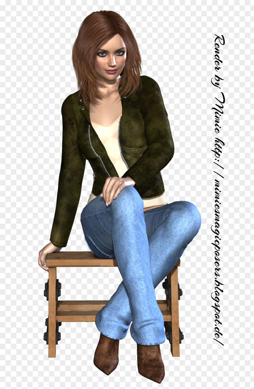 Jeans Denim Leggings Jacket Poseur PNG