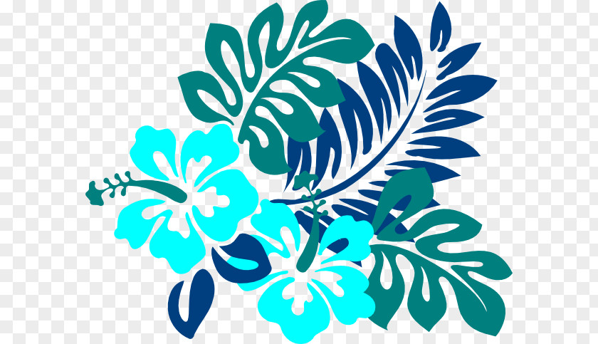 Aqua Clip Art Hawaiian Hibiscus Shoeblackplant Image Halberd-leaf Rosemallow PNG