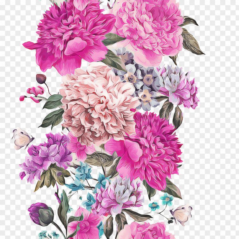 Artificial Flower Bouquet Pink Cartoon PNG