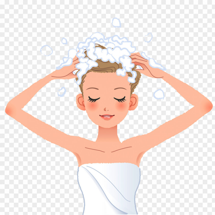Beauty Wash Hair Picture Material Shampoo Washing Clip Art PNG