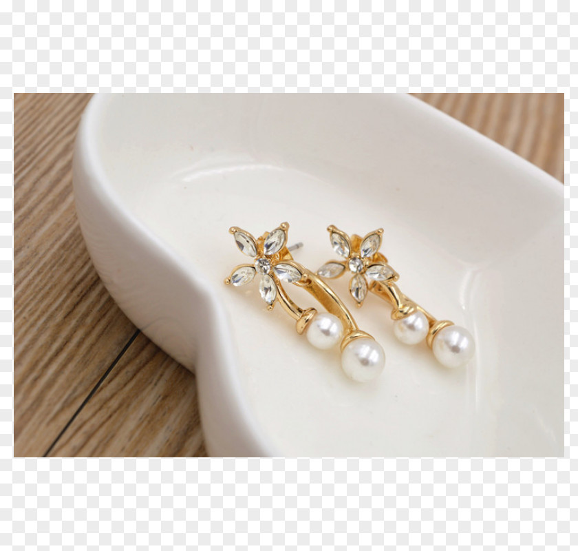 Hanging Beads Pearl Earring Body Jewellery PNG