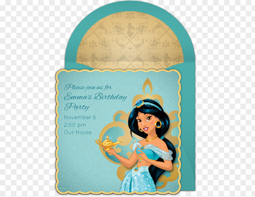 Princess Jasmine Wedding Invitation Disney The Walt Company Party PNG