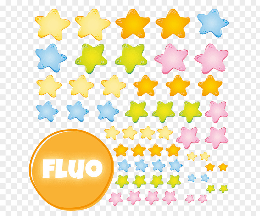 Star Sticker Night Sky Fluorescence Parede PNG