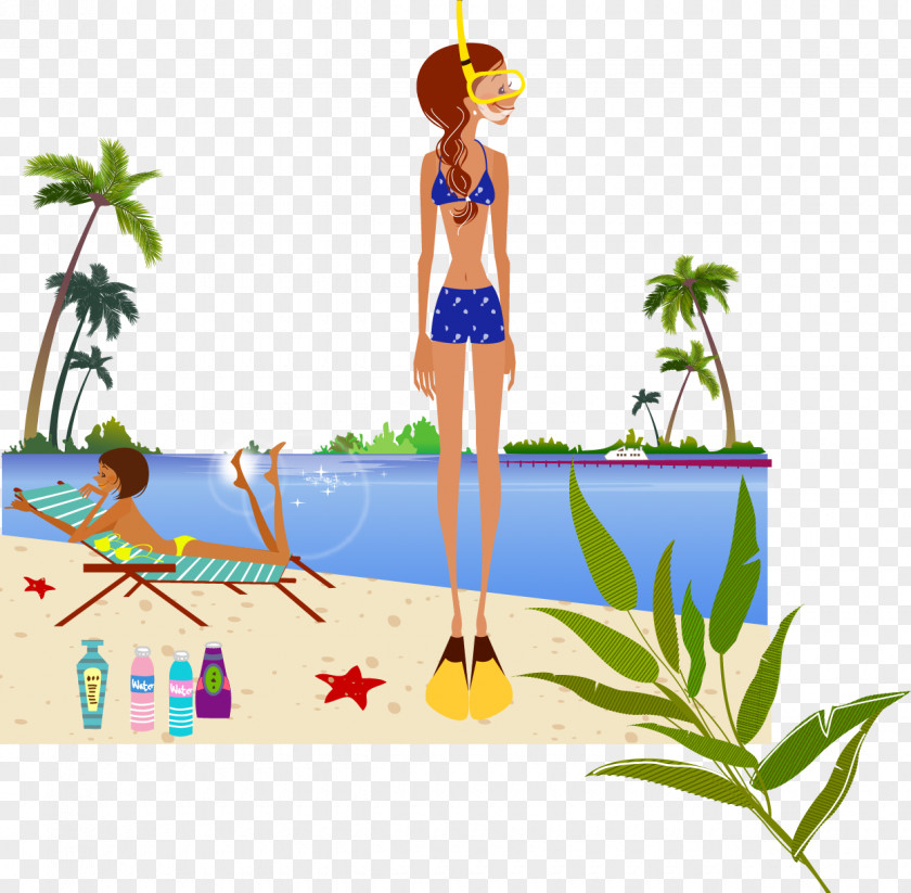 Vector Beach Resort Stock Illustration Clip Art PNG