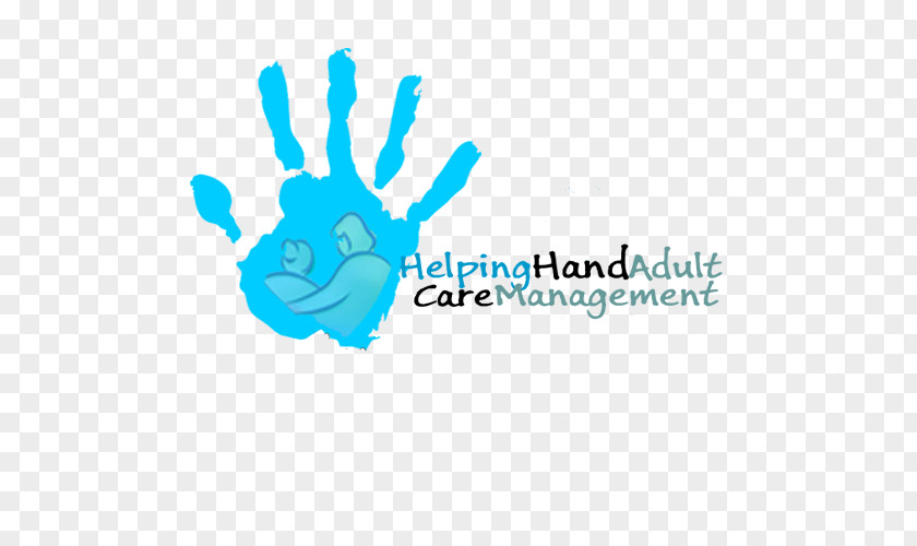 Helping Hands Logo Glove Nitrile Blue Finger PNG