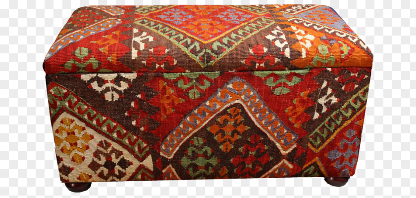 Kilim Ottoman Foot Rests Textile Maroon Rectangle Pattern PNG