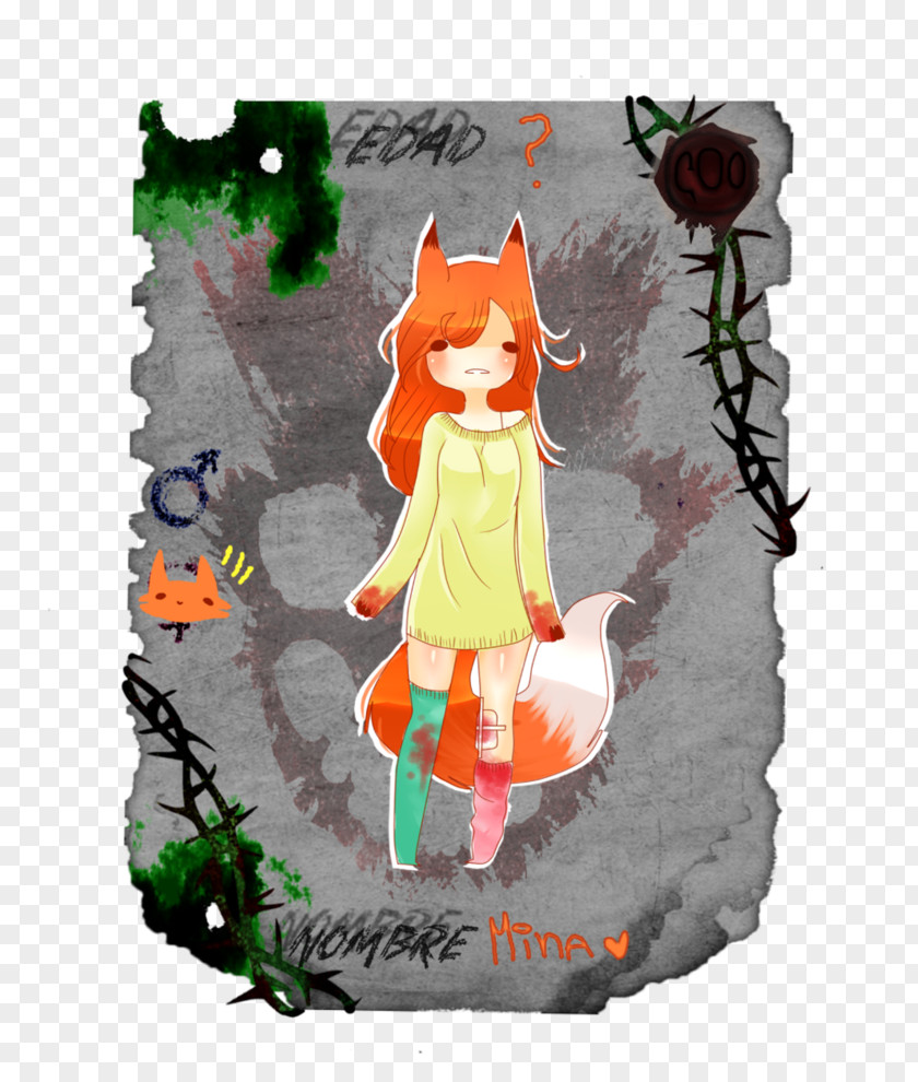 Mandarina Character Information Person Cat Illustration PNG