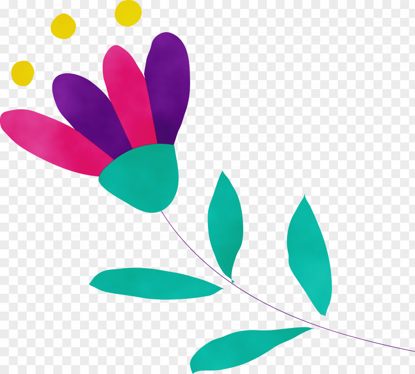 Petal Leaf Teal Flower Plants PNG