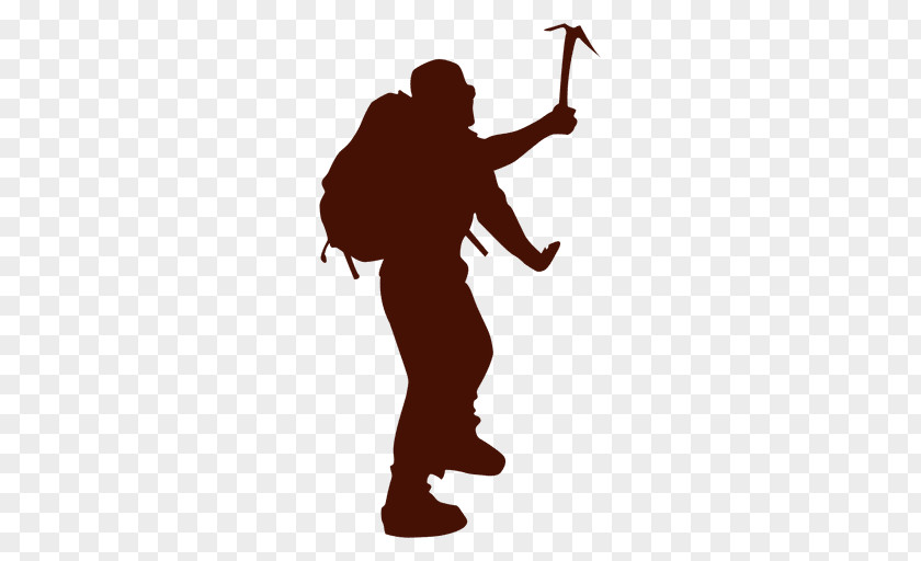 Silhouette Climbing Mountaineering PNG