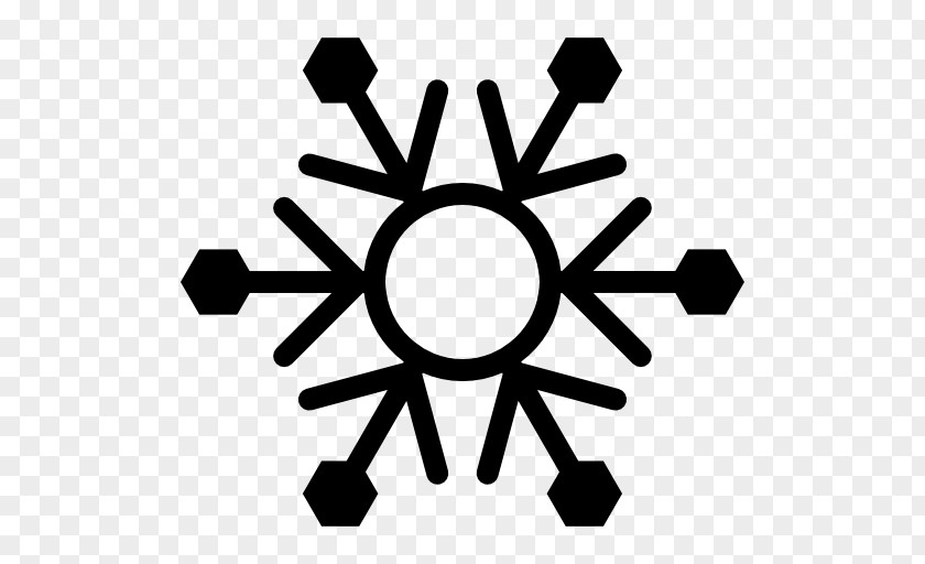 Snowflake Silhouette Defrosting Symbol PNG