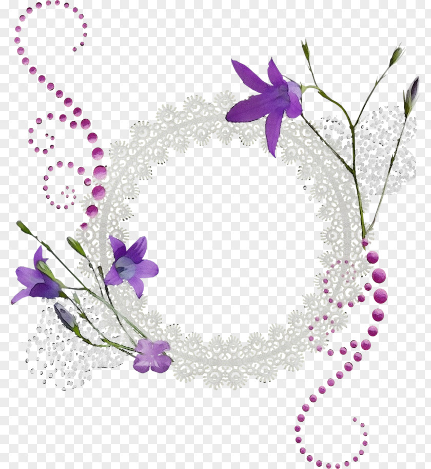Body Jewelry Jewellery Purple Watercolor Flower PNG