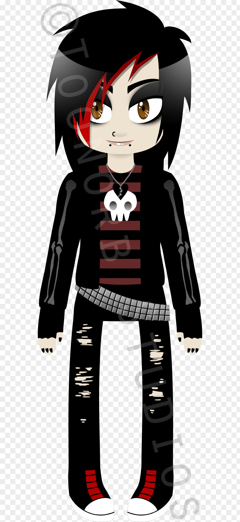 Emo Pop Punk Fashion Scene Art PNG