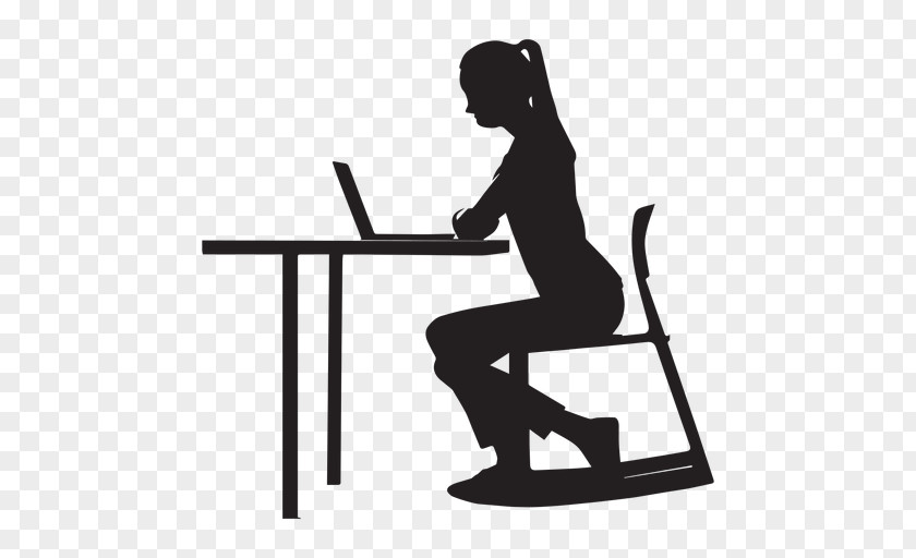 Lady Eternal Rest Clip Art Vector Graphics Silhouette Desk Sitting PNG