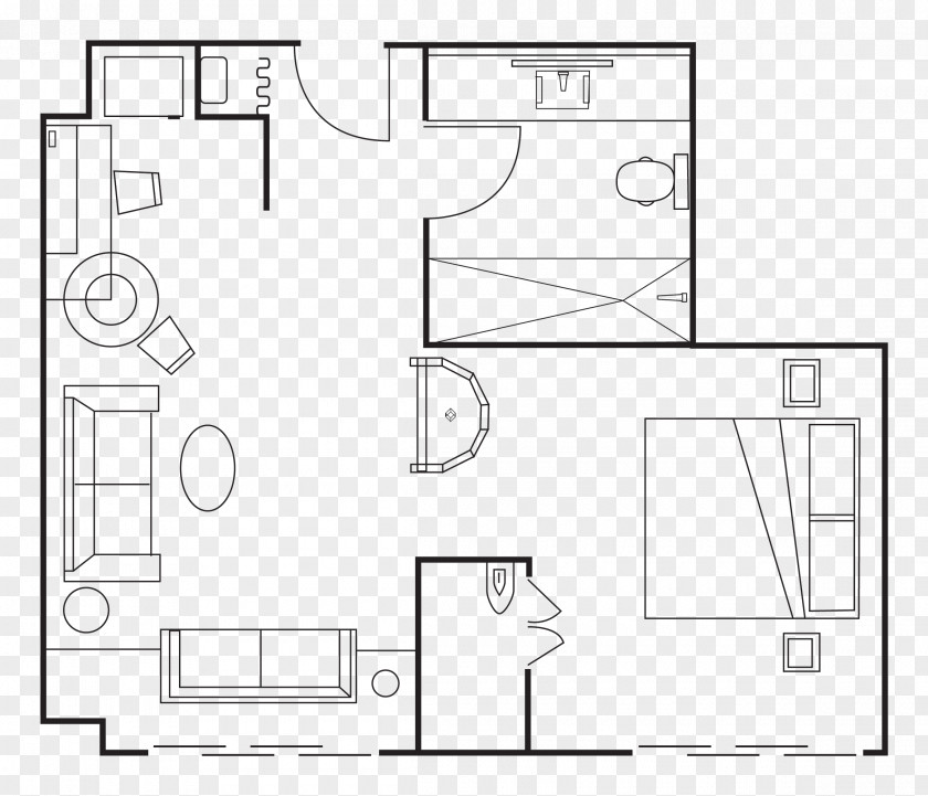 Ste Parker New York Suite Floor Plan Furniture Room PNG