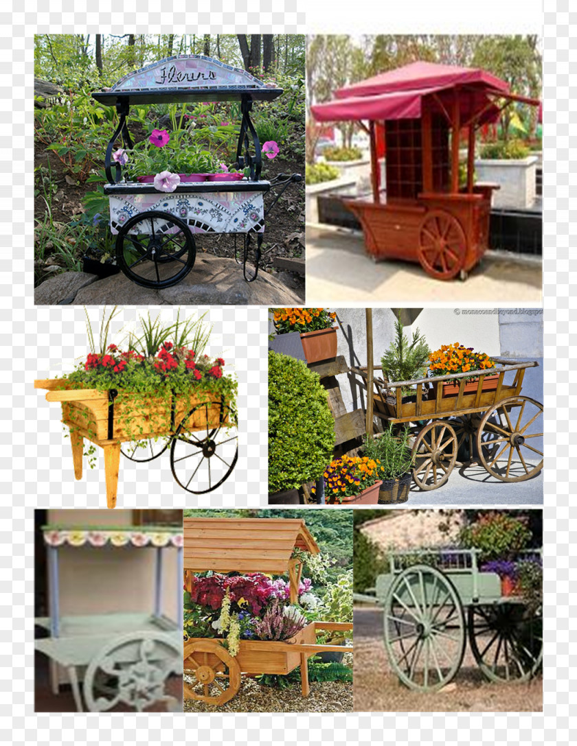 Horse Cart Rickshaw Carriage Flower PNG