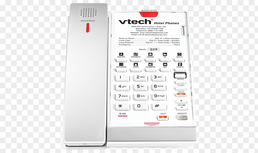 Hotel VTech Cordless Telephone VoIP Phone PNG